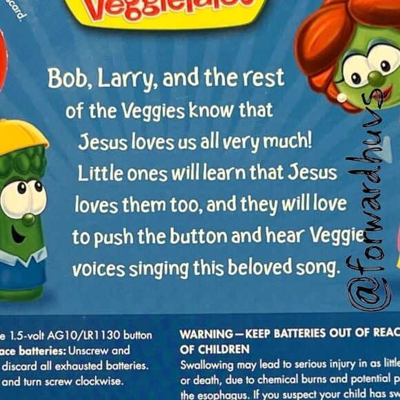 VeggieTales Jesus Loves Me Board Book with Jesus Loves Me Song Sound - Picture 5 of 10